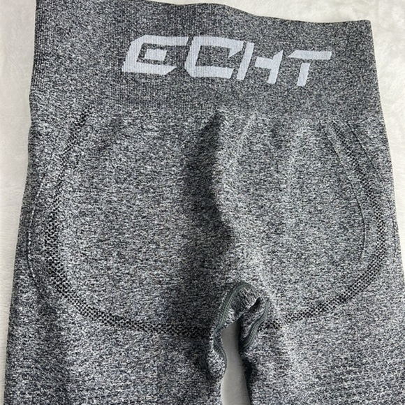 ECHT Arise Series High Waisted Grey Tights Vented Seamless Leggings Size Medium - Picture 13 of 17